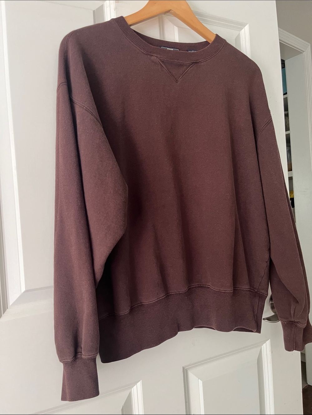 Vintage GAP Brown 80s 90s Pullover Crewneck Oversized Sweatshirt Unisex Sz small - Picture 2 of 6
